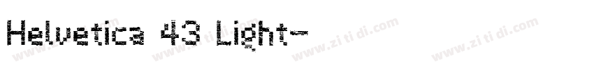 Helvetica 43 Light字体转换